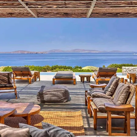 Majestic Mykonos 5 Bedrooms Shannon Private Infinity Pool Вилла Орнос
